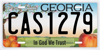 GA license plate CAS1279