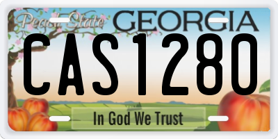 GA license plate CAS1280