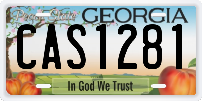 GA license plate CAS1281
