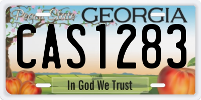 GA license plate CAS1283
