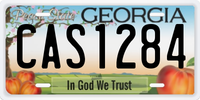 GA license plate CAS1284