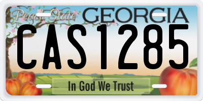 GA license plate CAS1285