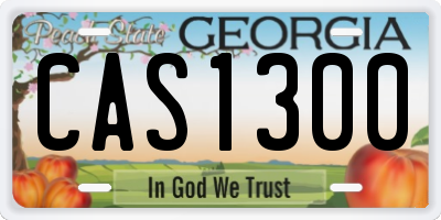 GA license plate CAS1300