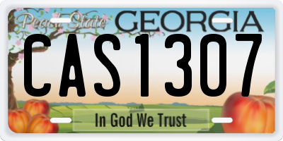 GA license plate CAS1307