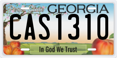 GA license plate CAS1310