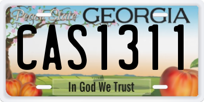 GA license plate CAS1311