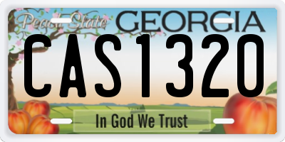 GA license plate CAS1320