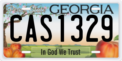 GA license plate CAS1329