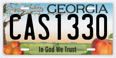 GA license plate CAS1330