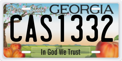 GA license plate CAS1332