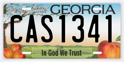 GA license plate CAS1341