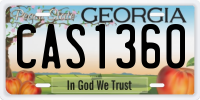 GA license plate CAS1360