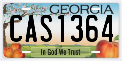 GA license plate CAS1364