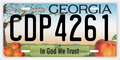 GA license plate CDP4261
