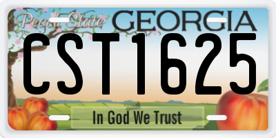 GA license plate CST1625