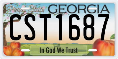 GA license plate CST1687