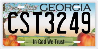 GA license plate CST3249