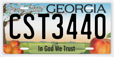 GA license plate CST3440