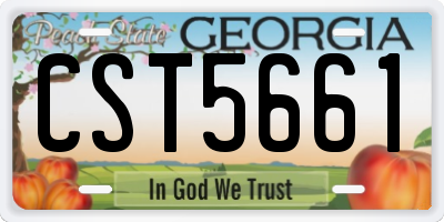 GA license plate CST5661