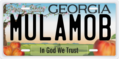 GA license plate MULAMOB