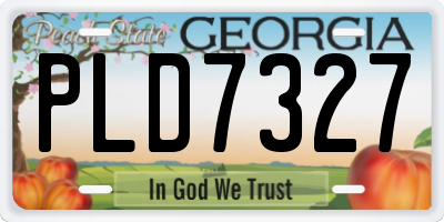 GA license plate PLD7327