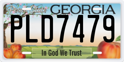GA license plate PLD7479