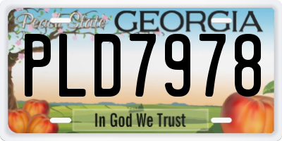 GA license plate PLD7978