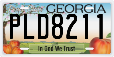 GA license plate PLD8211