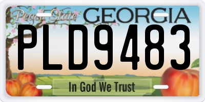 GA license plate PLD9483