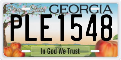 GA license plate PLE1548