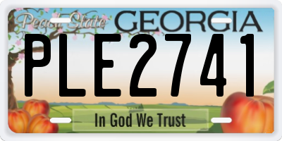 GA license plate PLE2741