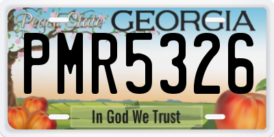 GA license plate PMR5326