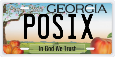 GA license plate POSIX