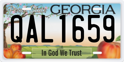 GA license plate QAL1659