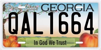 GA license plate QAL1664