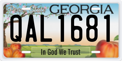 GA license plate QAL1681