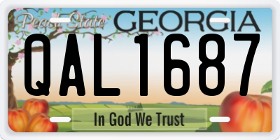 GA license plate QAL1687