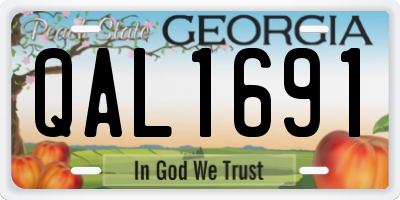 GA license plate QAL1691
