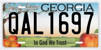 GA license plate QAL1697