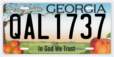 GA license plate QAL1737