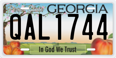GA license plate QAL1744