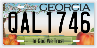 GA license plate QAL1746