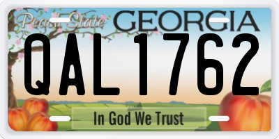 GA license plate QAL1762