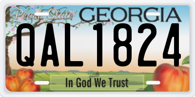 GA license plate QAL1824