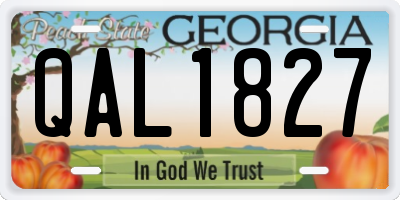 GA license plate QAL1827