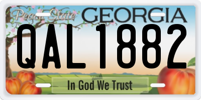 GA license plate QAL1882