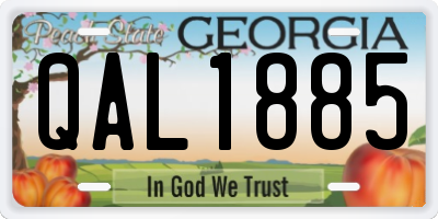 GA license plate QAL1885