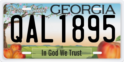 GA license plate QAL1895