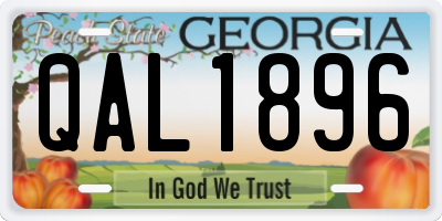 GA license plate QAL1896