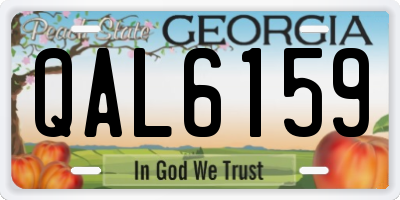 GA license plate QAL6159